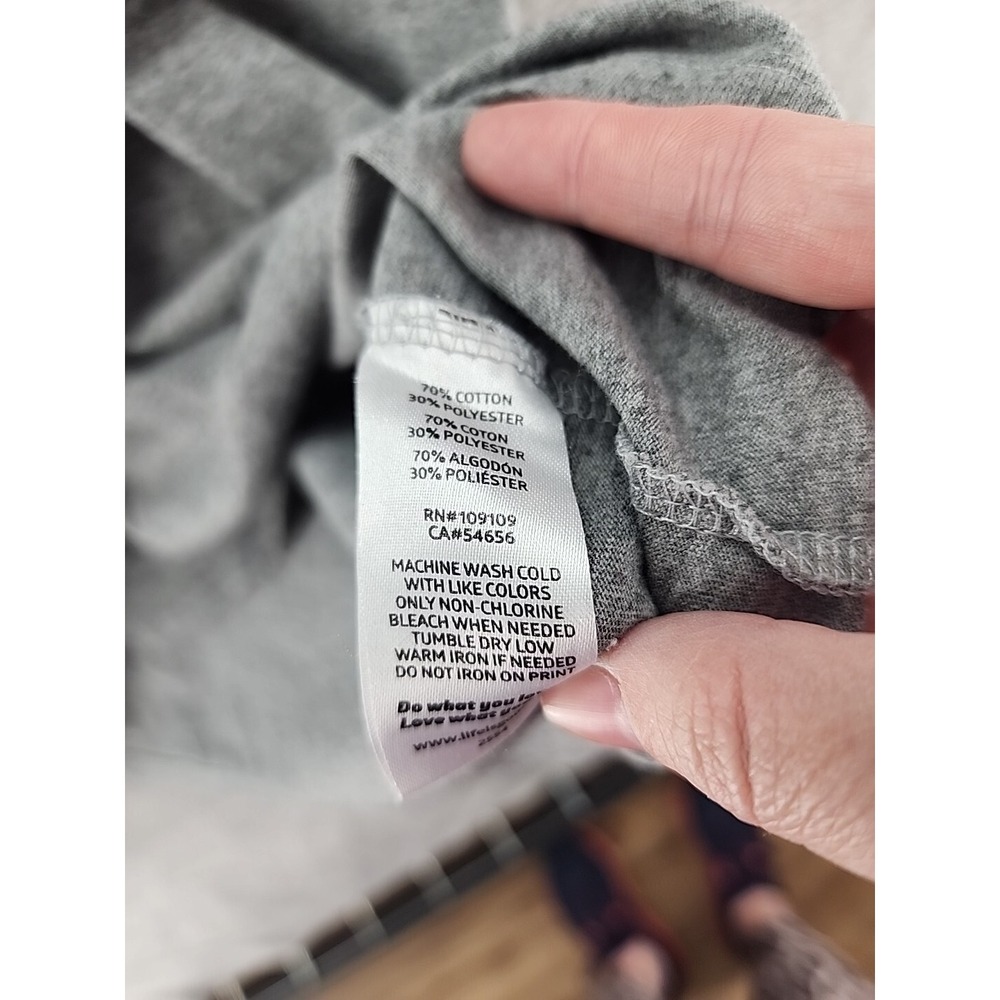 Life Is Good Shirt Womens XL Thankful & Grateful Doctor Nurse Crusher Gray Tee - Picture 6 of 9